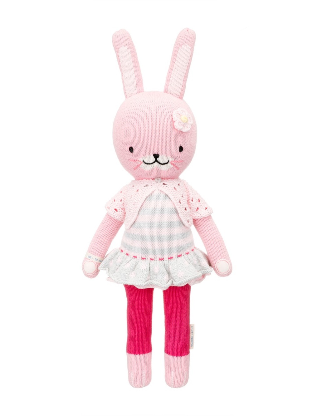 Cuddle + Kind Chloe The Bunny Pink Organic Cotton Plush - Picture 2 of 5